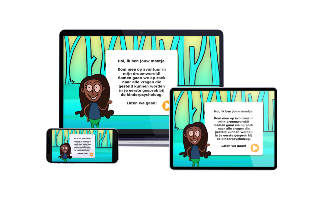 maatje op scherm laptop, tablet en mobiel