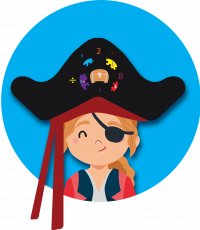 Logo piraat met hoed